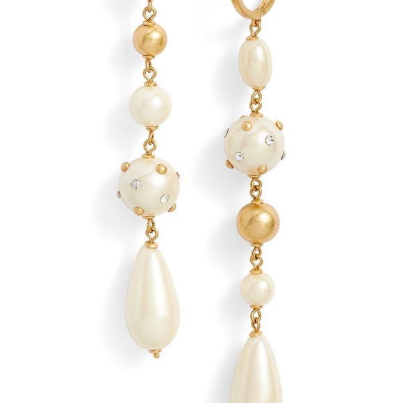 NWT Kate Spade Synthetic Pearl Linear Drop Earrings - Picture 5 of 6